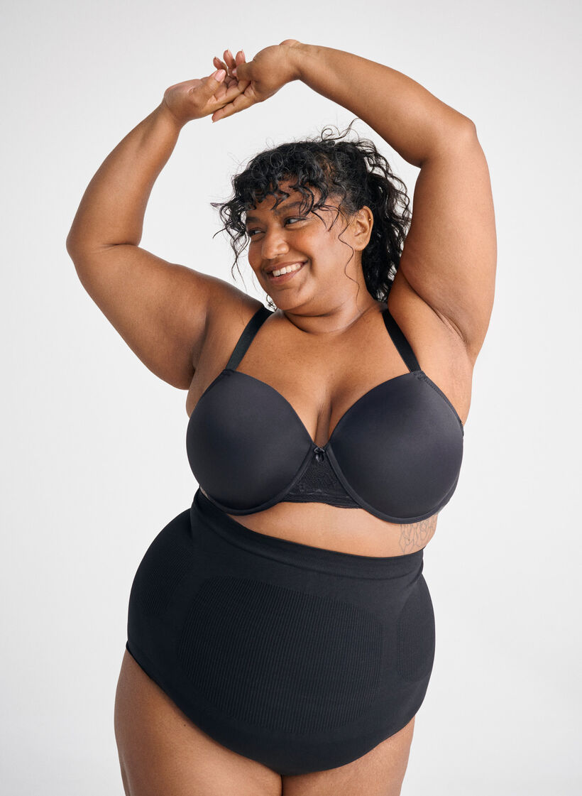 Sous-v&ecirc;tements gainants &agrave; taille haute, Noir, Image image number 0