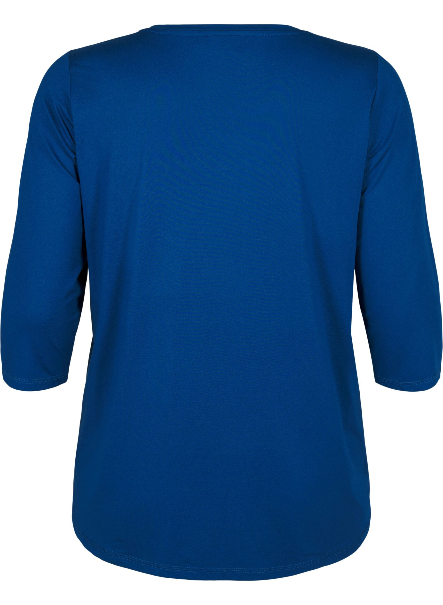 Zizzi Blouse d'entra&icirc;nement &agrave; manches 3/4, Bleu, Packshot image number 1
