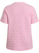 T-shirt en jersey de coton gaufr&eacute;, Rose, Packshot image number 1