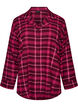 Chemise de pyjama &agrave; carreaux en coton &agrave; manches longues, Bordeaux, Packshot image number 0