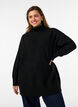Pull en maille l&acirc;che avec col roul&eacute;, Noir, Model image number 0