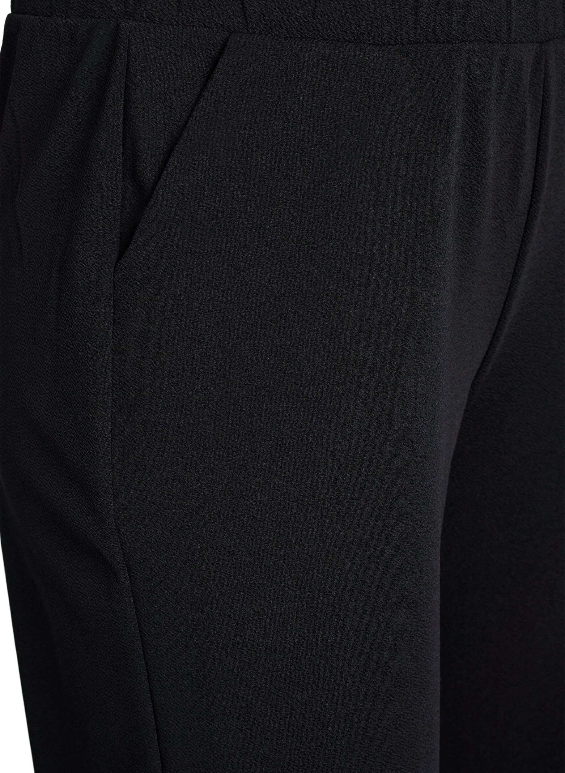 Zizzi Pantalon ample en longueur 7/8, Noir, Packshot image number 2