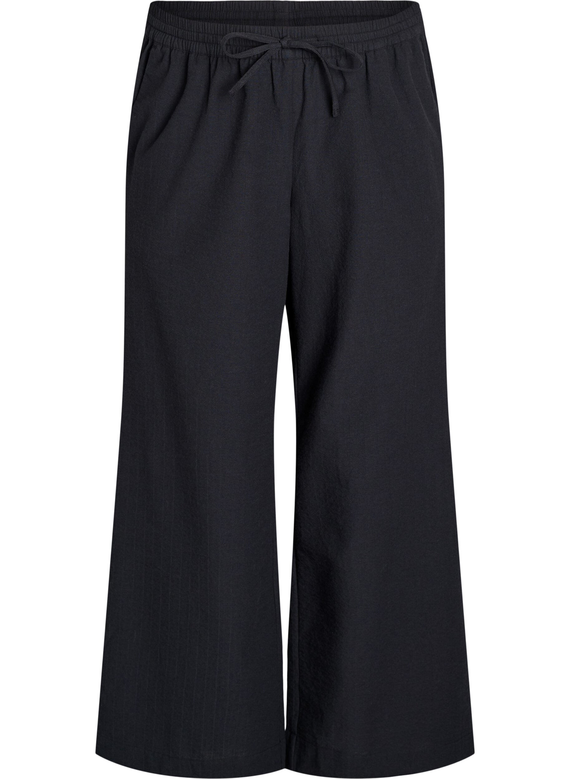 Pantalon ample avec taille haute et poches