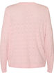 Cardigan en maille avec broderie ajour&eacute;e en forme de c&oelig;ur, Rose, Packshot image number 1