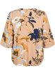 Blouse en viscose à manches 3/4, Blue Flower AOP, Packshot image number 1