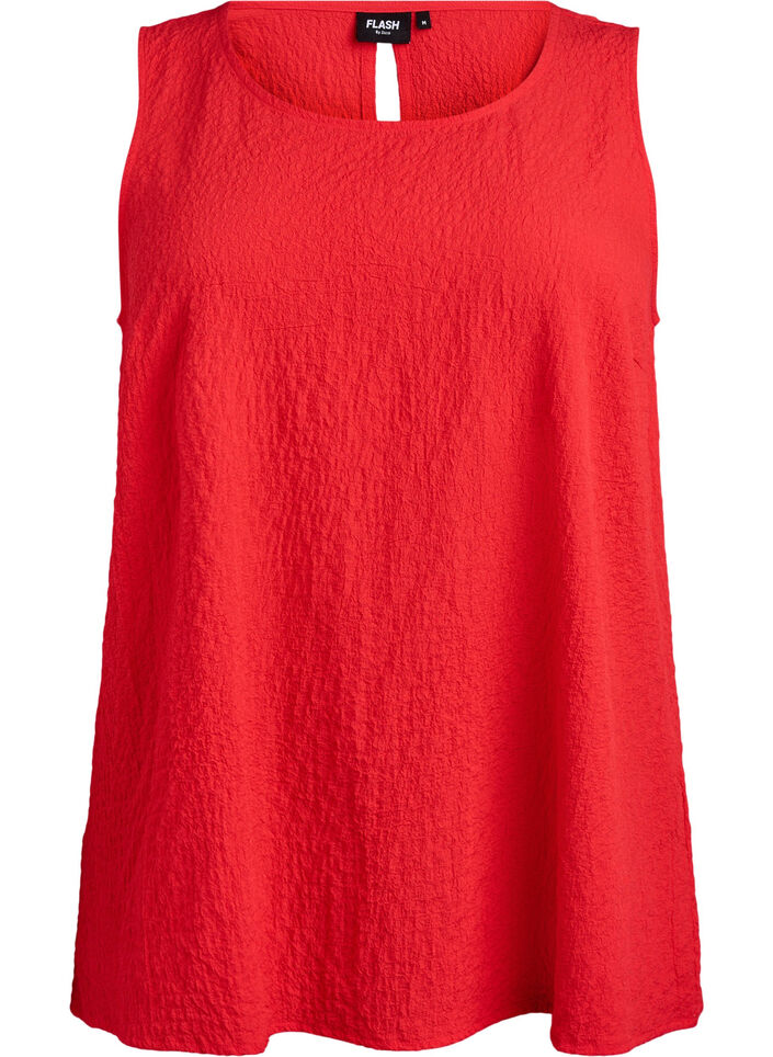 Haut sans manches et textur&eacute;, Rouge, Packshot image number 0
