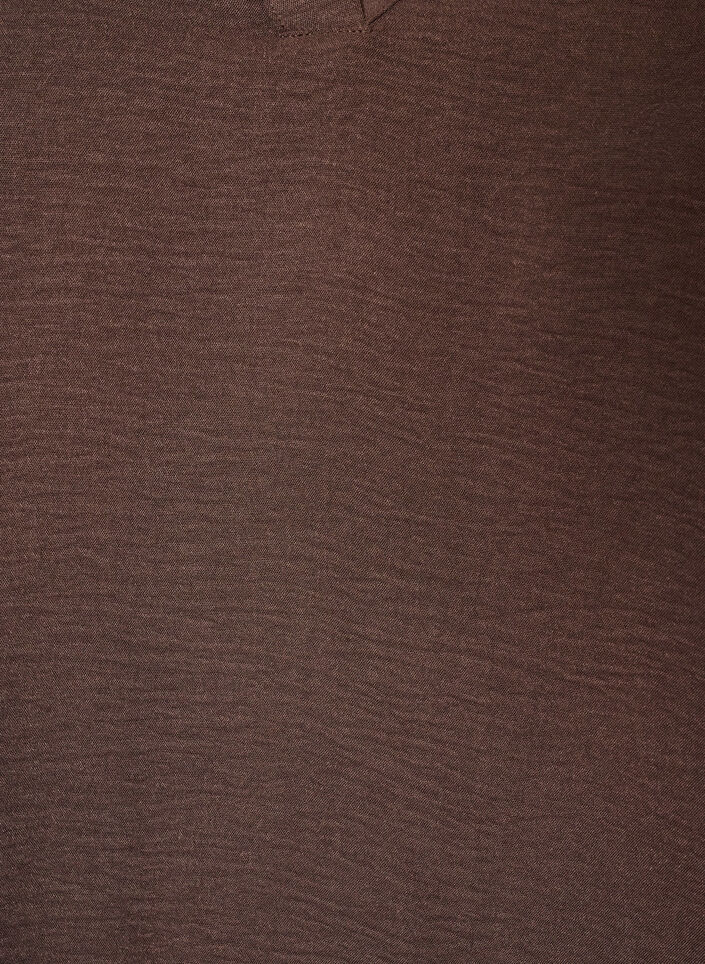 Blouse &agrave; la silhouette ballon avec col en V, Marron, Packshot image number 2