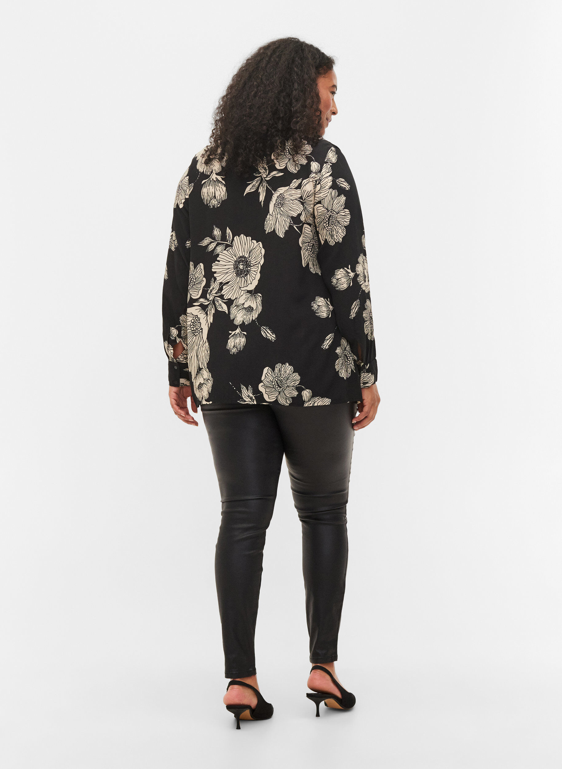 Zizzi Legging en viscose, Black, Model image number 1