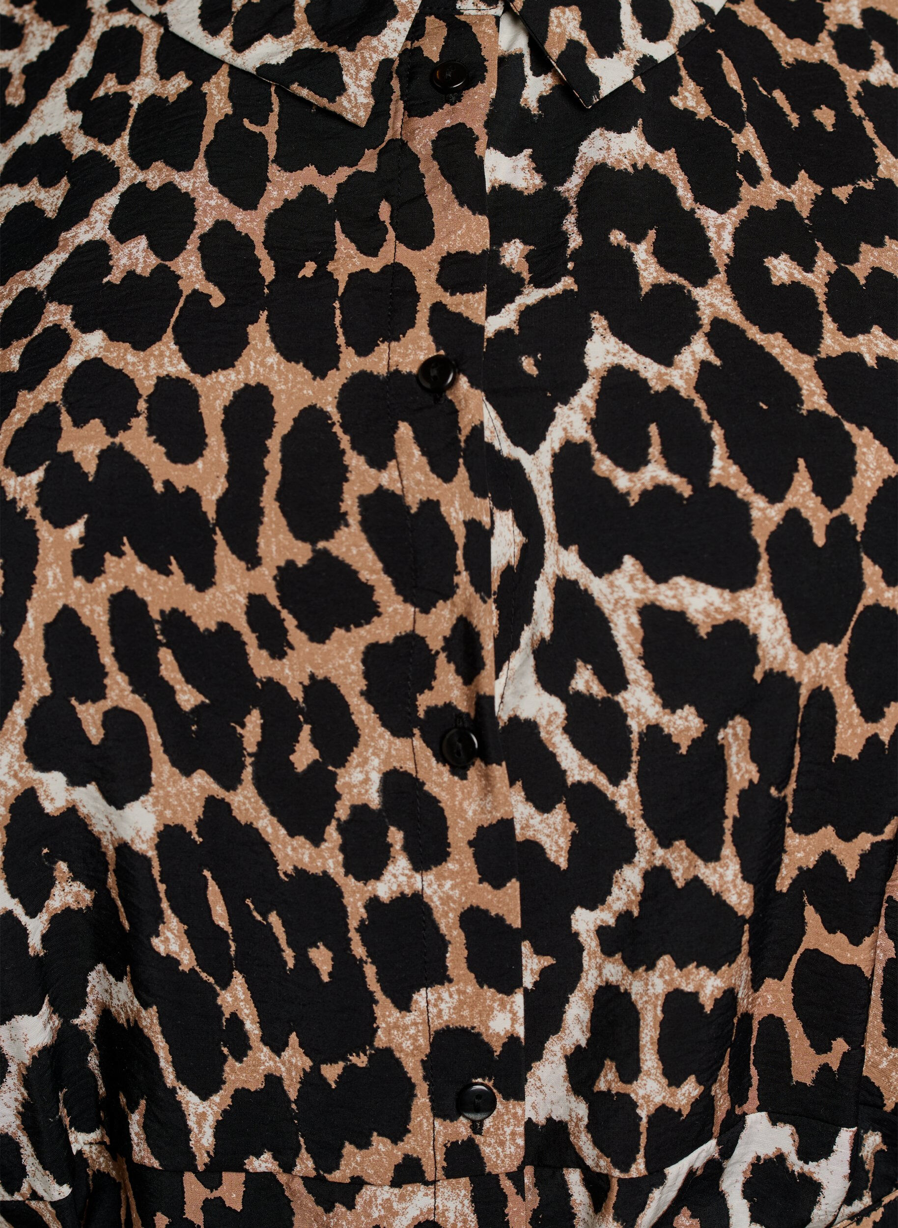 Zizzi Tunique &agrave; motifs avec une ceinture &agrave; nouer et des manches 3/4, Marron, Packshot image number 2