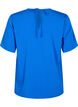 Chemisier à manches courtes en viscose avec liens, Princess Blue, Packshot image number 1
