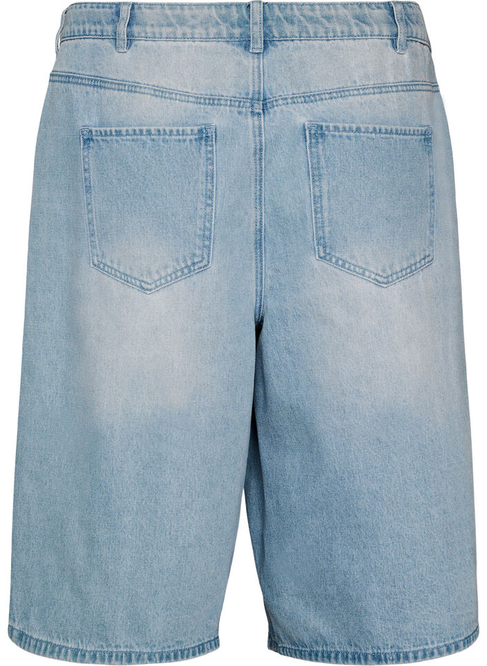 Short en jean taille haute, Bleu Clair, Packshot image number 1