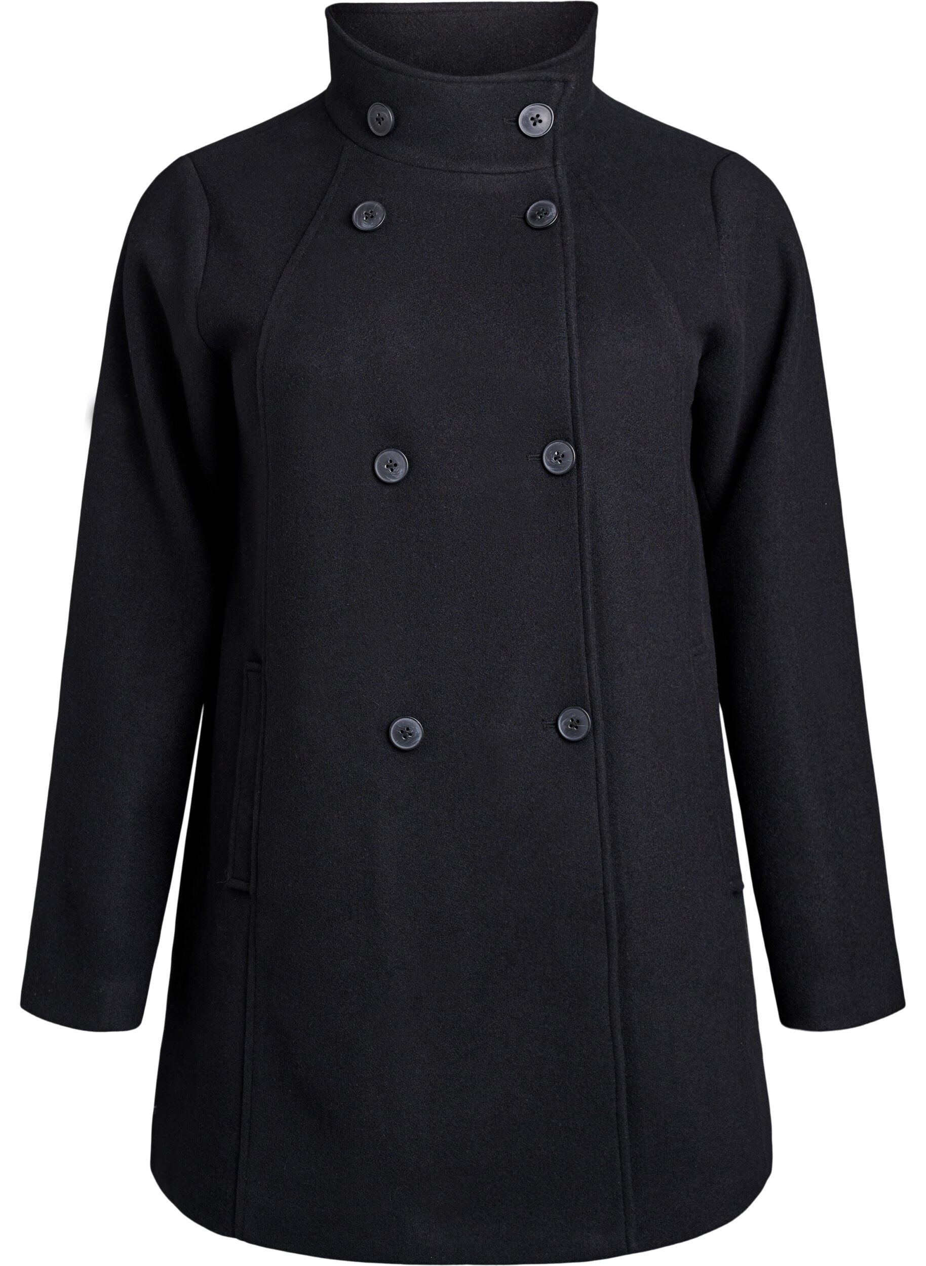 Manteau court &agrave; la coupe &eacute;vas&eacute;e