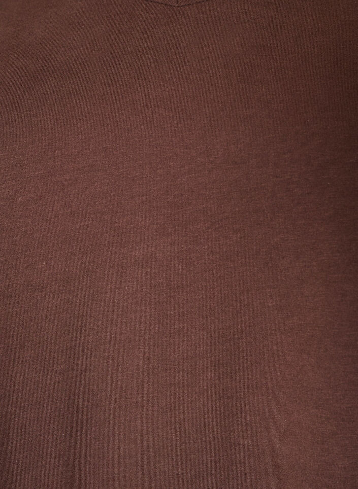 T-shirt en coton uni basique, Marron, Packshot image number 2