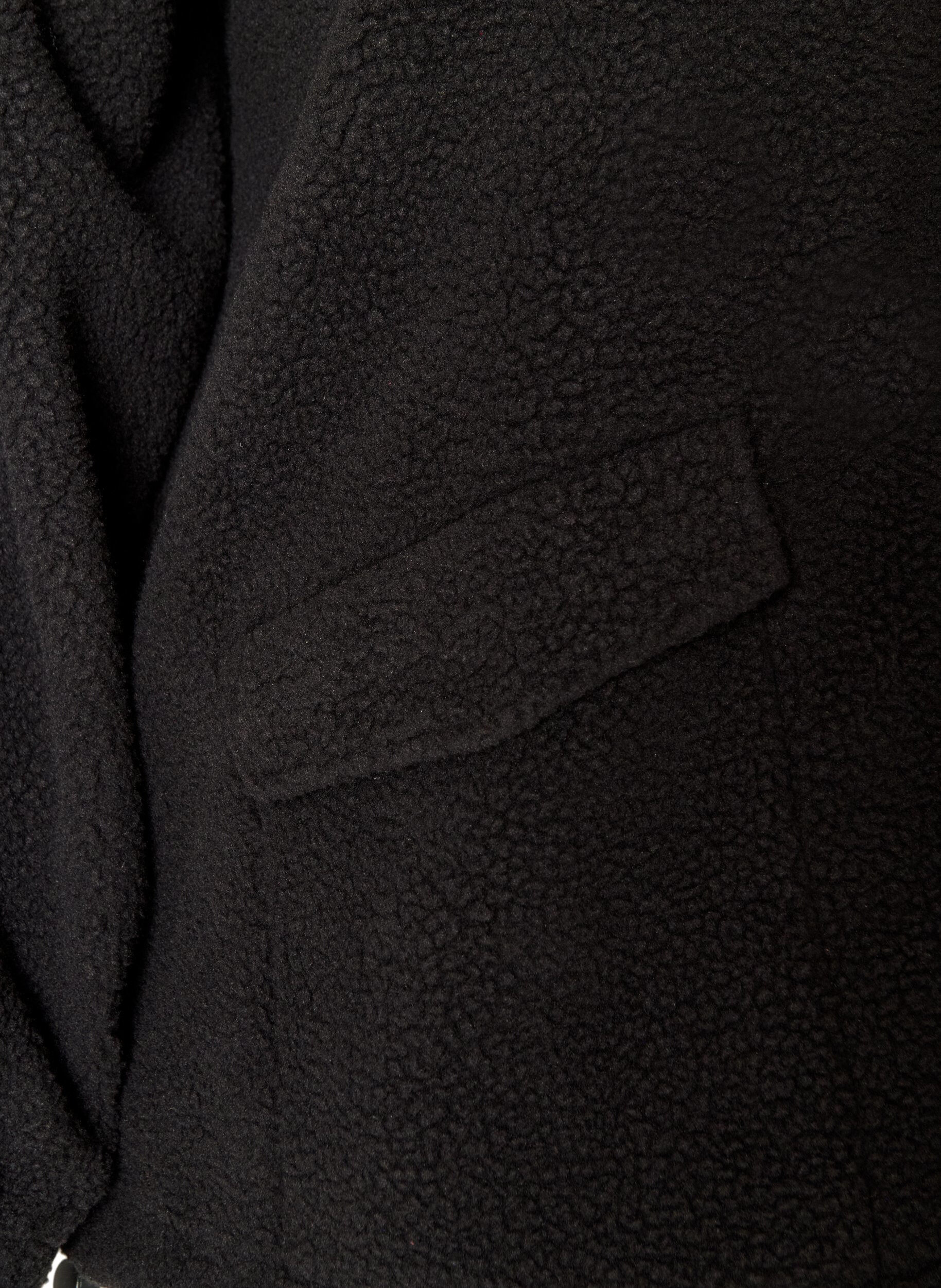 ZizziVeste teddy &agrave; capuche zipp&eacute;e, Noir, Packshot image number 3