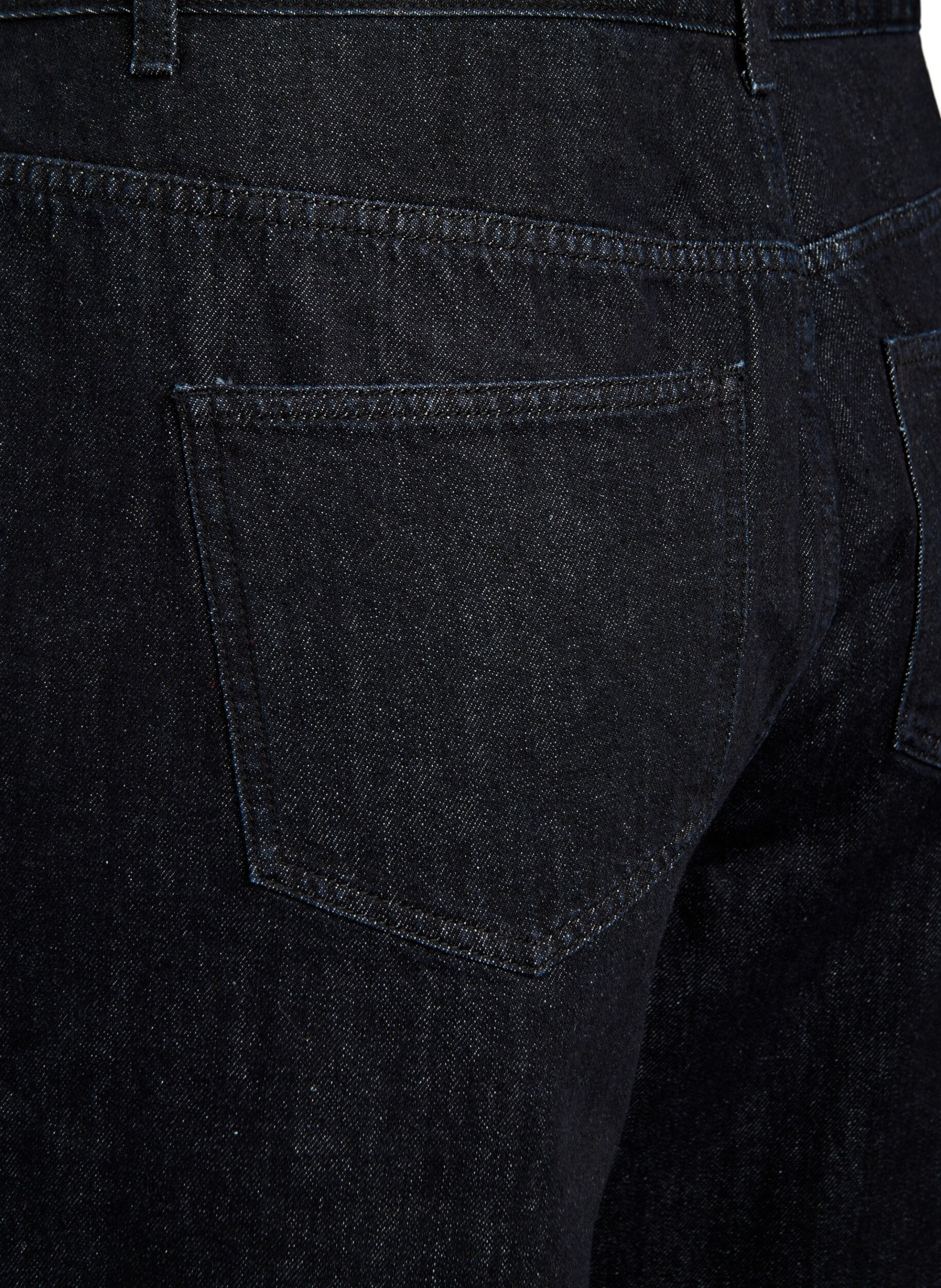 Zizzi Jean coupe large avec un int&eacute;rieur doux et bross&eacute;, Noir, Packshot image number 3
