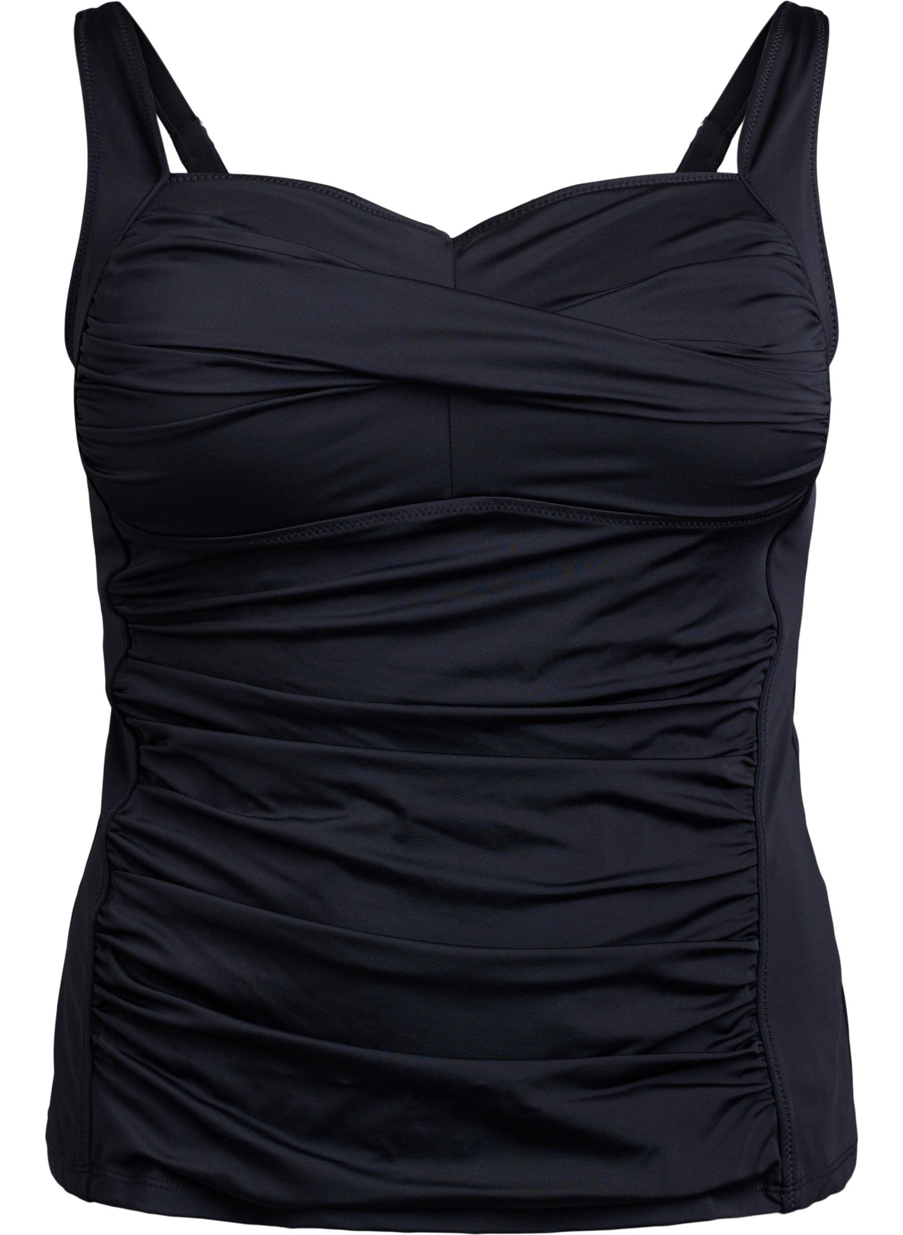 ZizziTankini drap&eacute;, Noir, Packshot image number 0