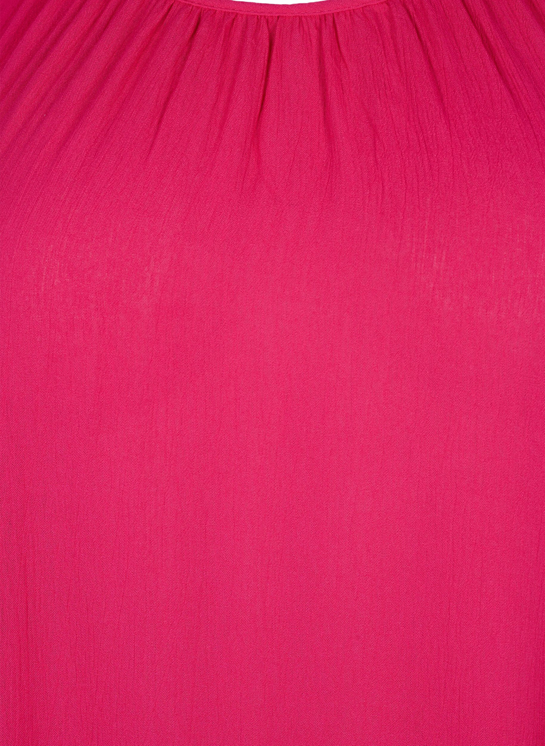 Zizzi Robe en viscose &agrave; manches courtes, Bright Rose, Packshot image number 2
