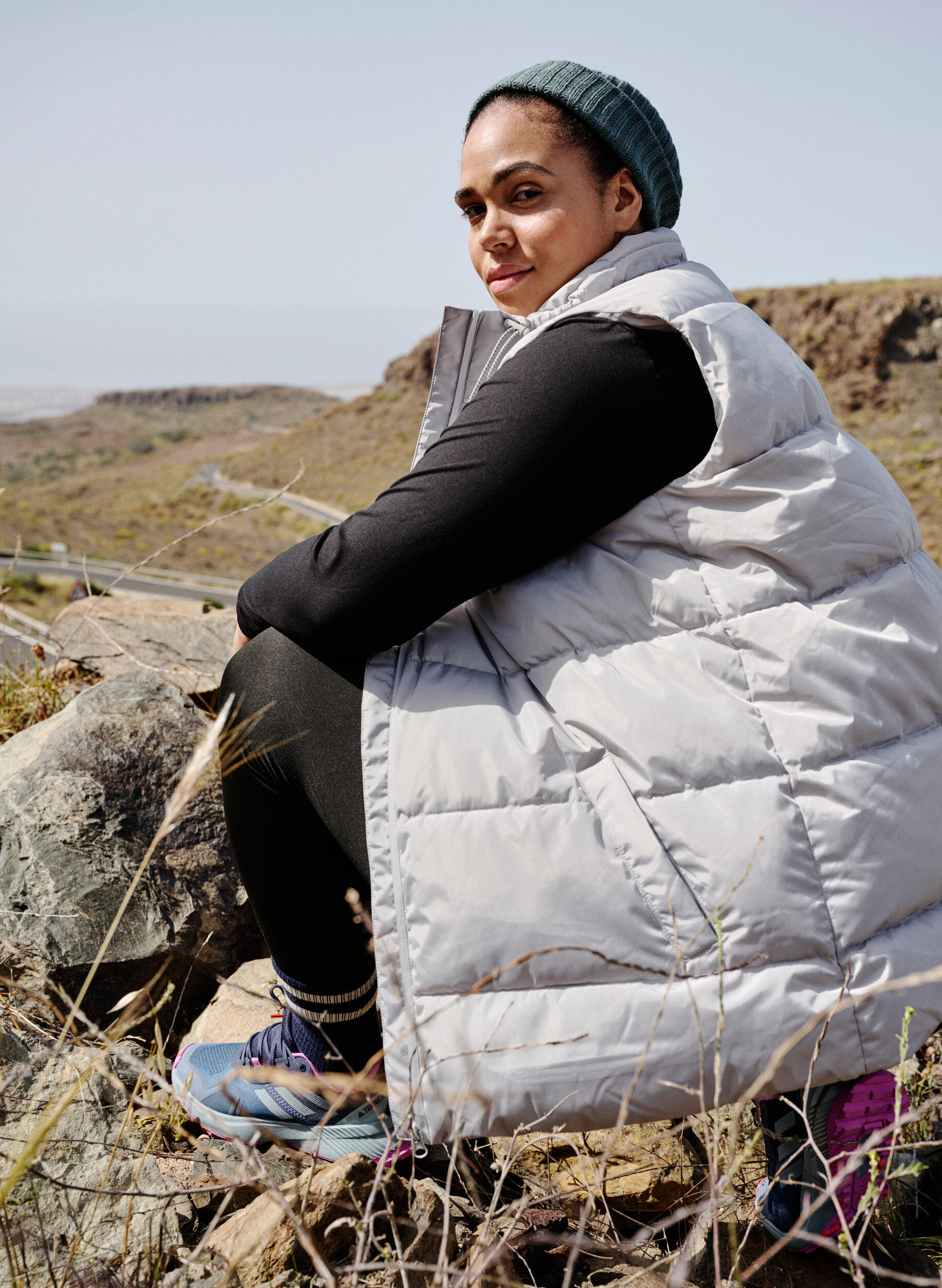 Zizzi Gilet de sport avec col montant et poches, Pearl Blue, Image image number 1