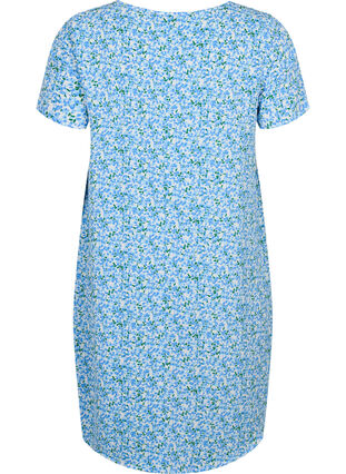 Robe à manches courtes, Blue Small Flower, Packshot image number 1