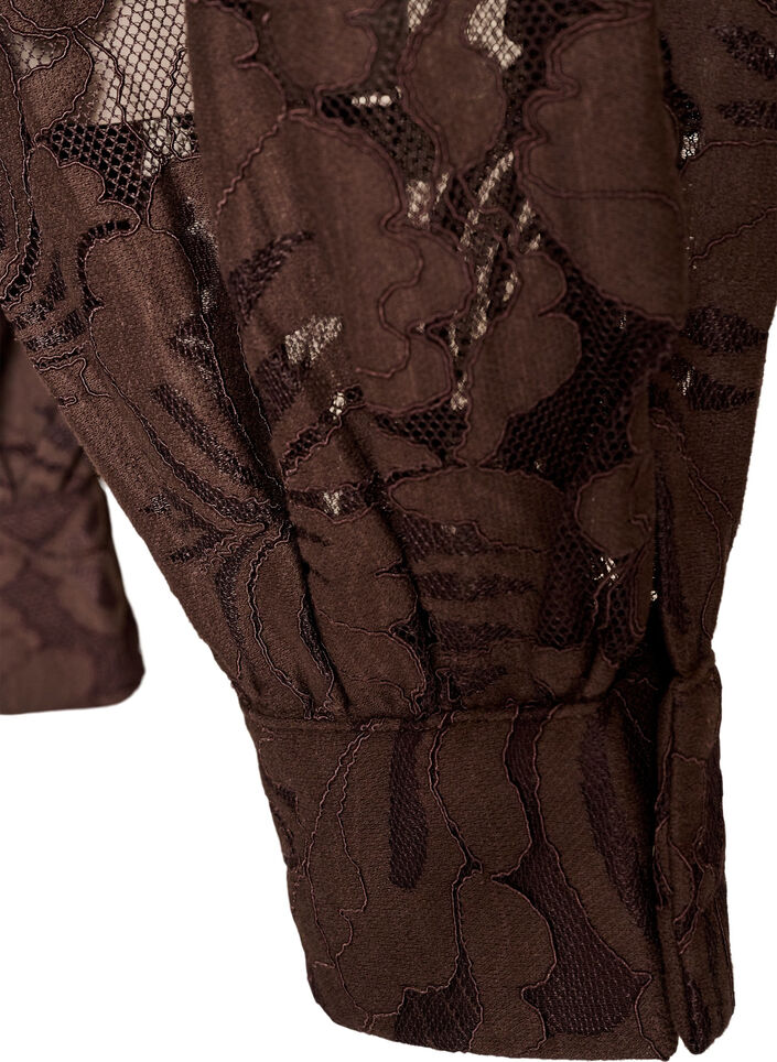 Pantalon ballon en dentelle avec short int&eacute;rieur, Marron, Packshot image number 3