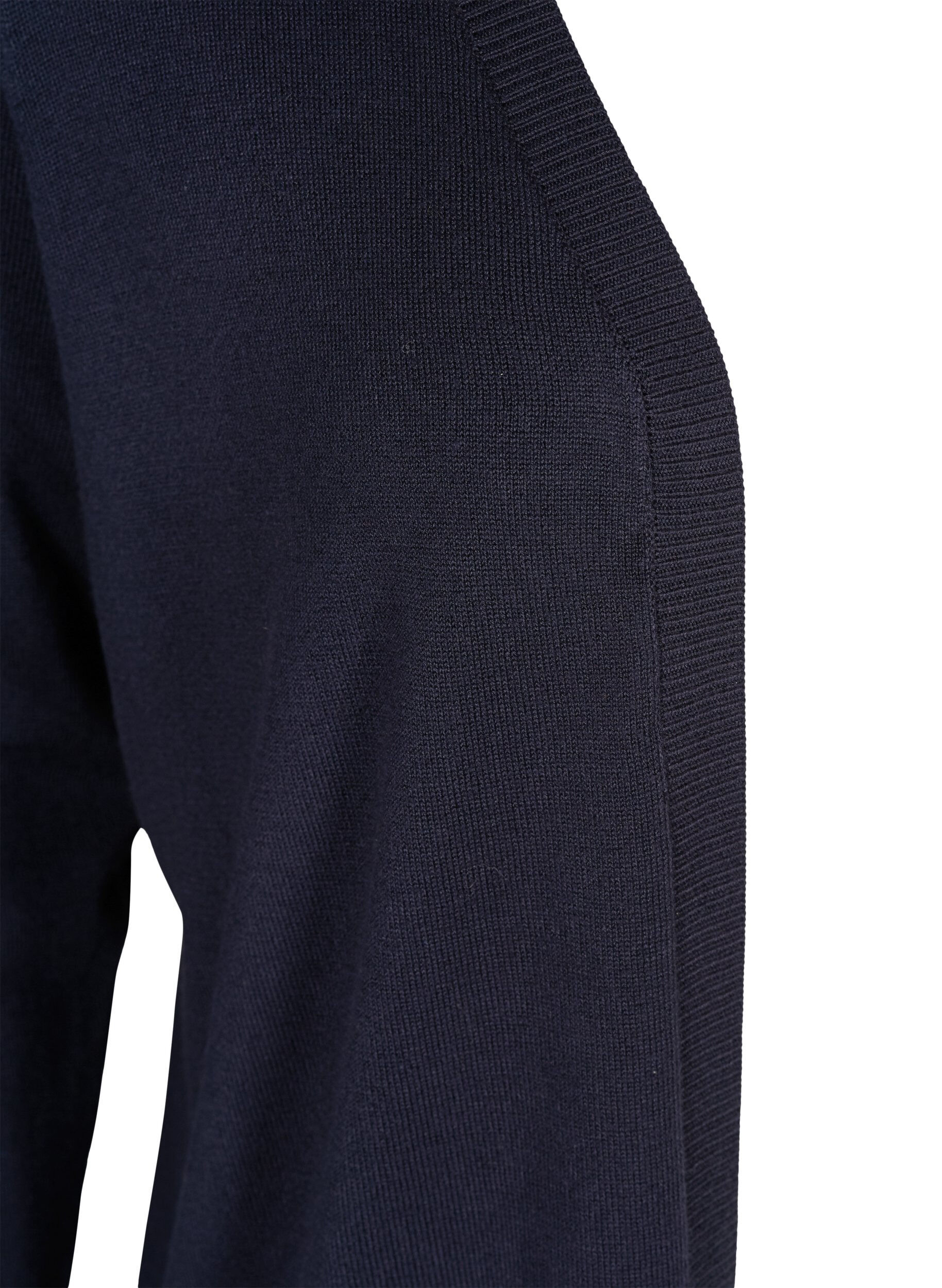 Zizzi Long cardigan tricot&eacute; dans un m&eacute;lange de viscose, Bleu, Packshot image number 2