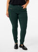 Pantalon moulant avec détails de fermetures éclairs , Vert foncé, Model image number 2