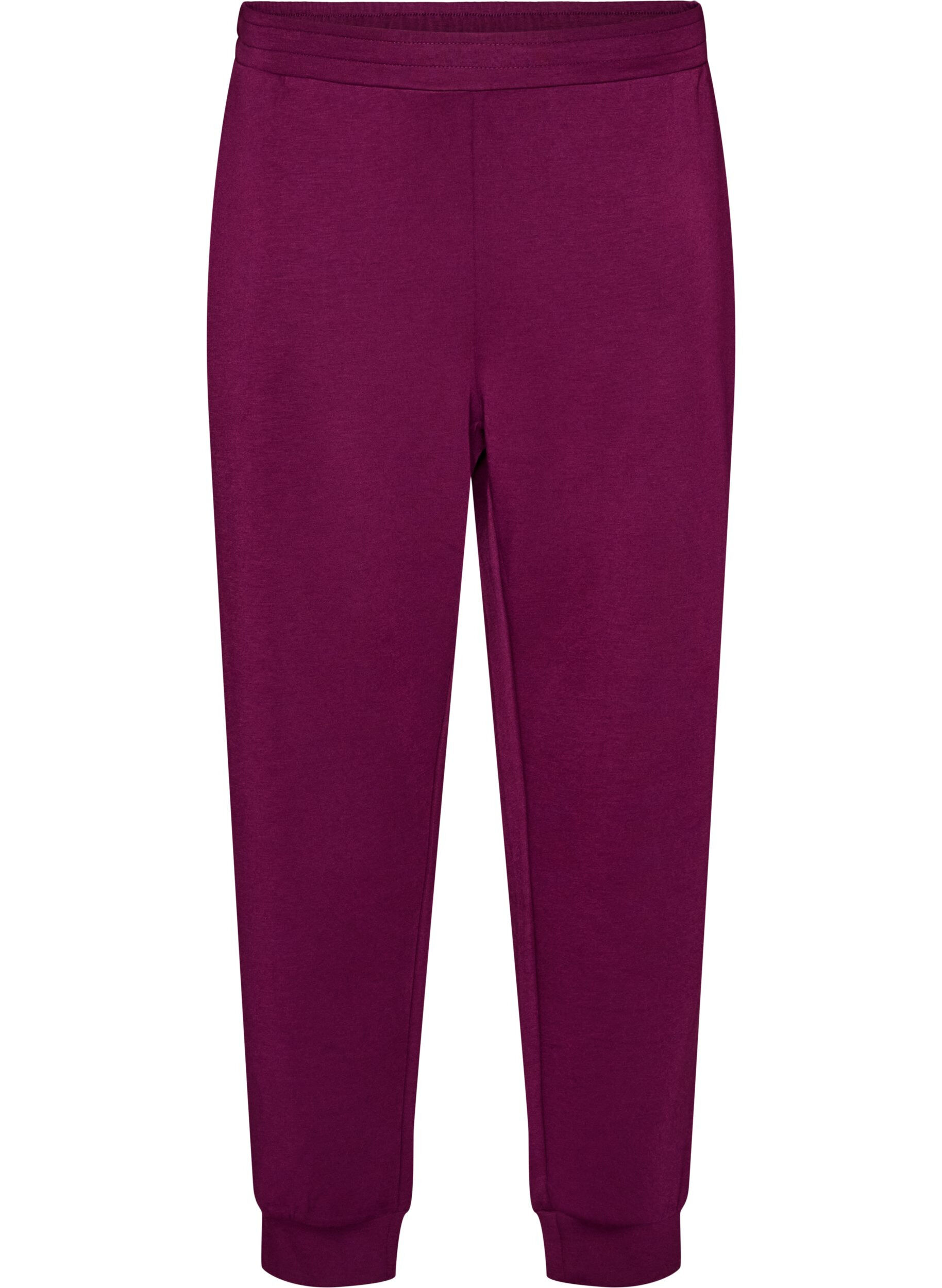 ZizziPantalon en jersey taille haute avec poches, Violet, Packshot image number 0