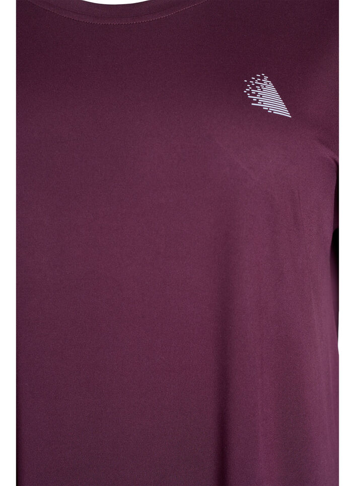 T-shirt long de sport, Bordeaux, Packshot image number 2