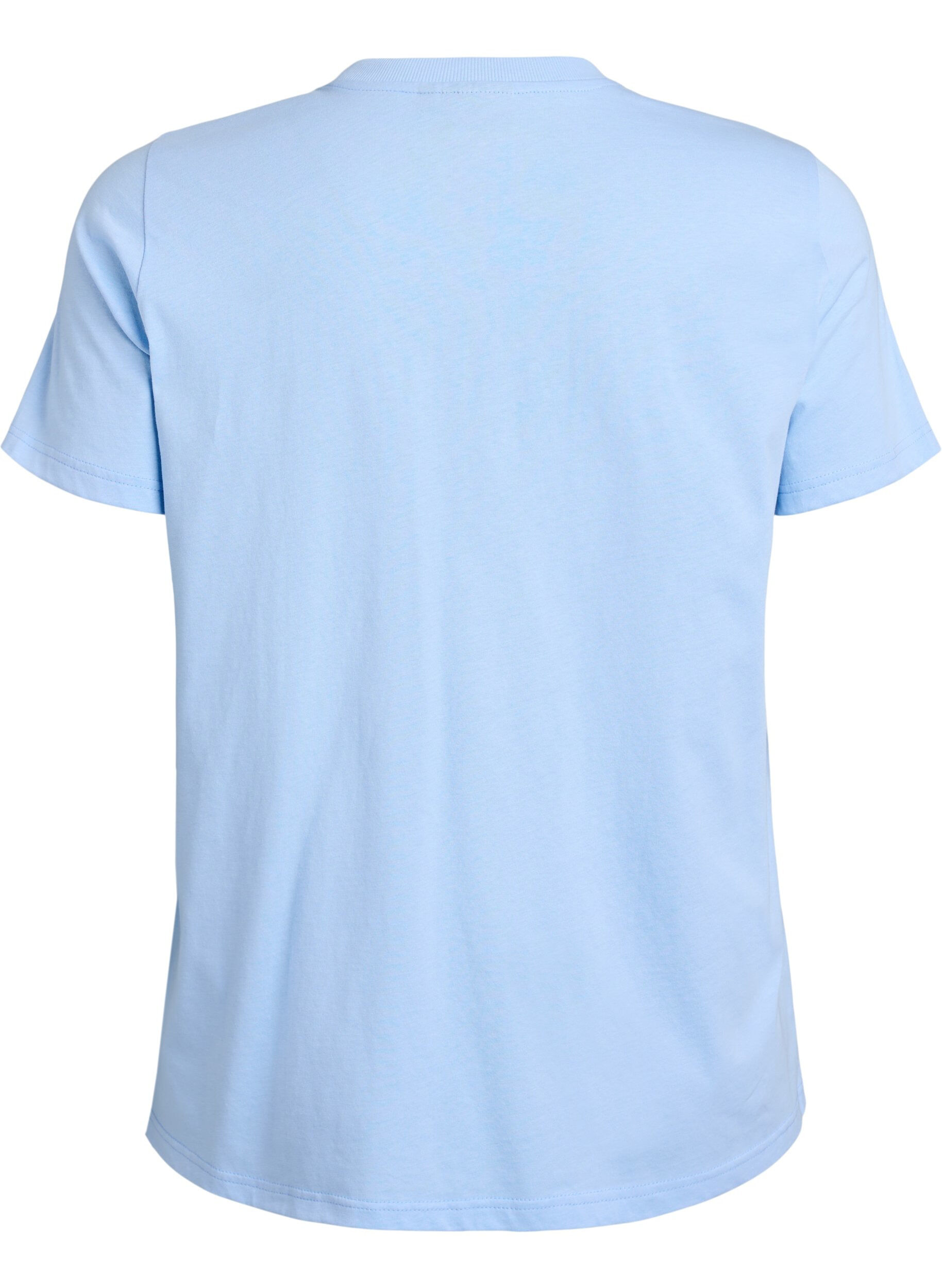 ZizziT-shirt basique en coton &agrave; col rond, Bleu, Packshot image number 1