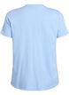 T-shirt basique en coton &agrave; col rond, Bleu, Packshot image number 1