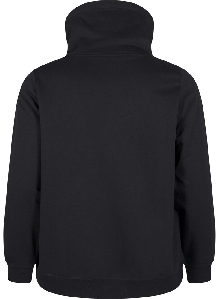 FLASH - Sweat-shirt à col montant, Black, Packshot image number 1