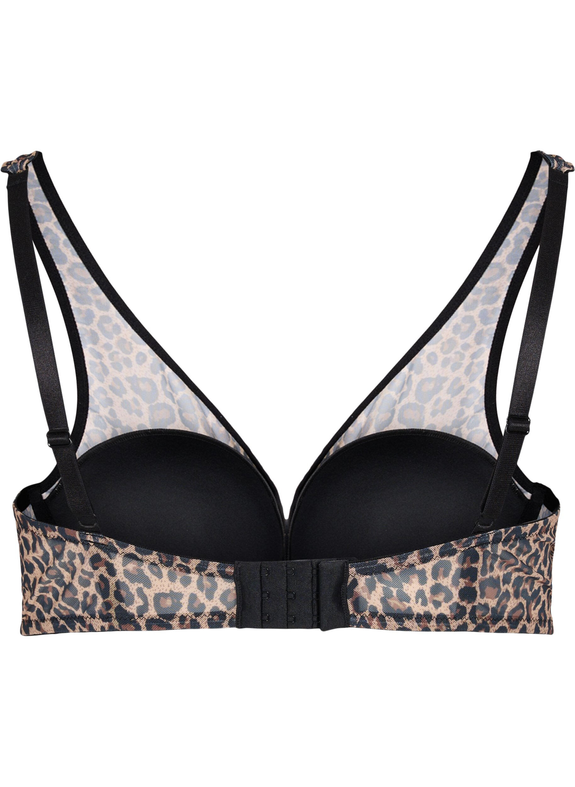 Zizzi Soutien-gorge avec inserts amovibles, Black Leo AOP, Packshot image number 1
