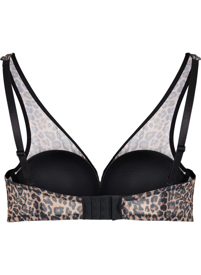 Soutien-gorge avec inserts amovibles, Black Leo AOP, Packshot image number 1