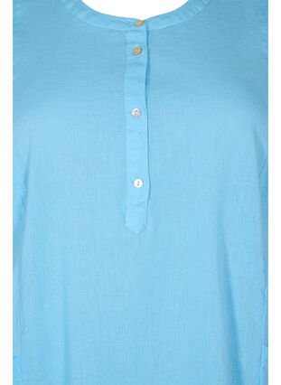 Tunique en coton à manches courtes avec poches, Alaskan Blue, Packshot image number 2