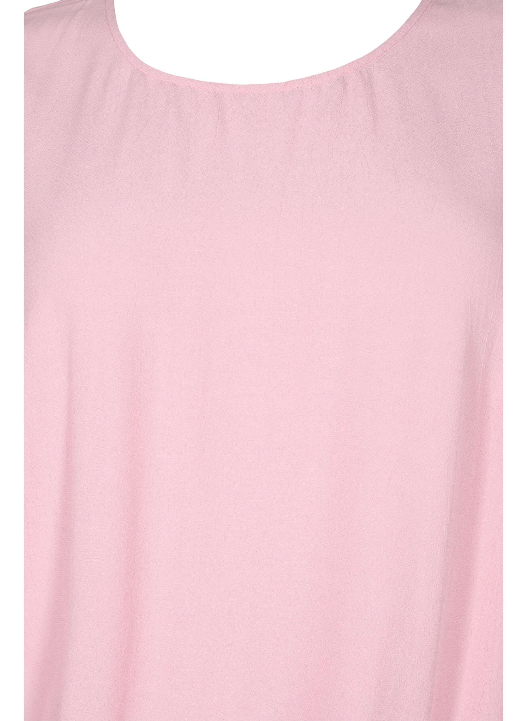 Zizzi Chemisier en viscose solide avec effet ballon, Zephyr, Packshot image number 2