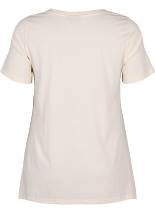 T-shirt en coton avec imprimé de texte, Buttercream HAPPY, Packshot image number 1