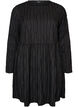 Robe courte en jersey &agrave; texture ondul&eacute;e, Noir, Packshot image number 0