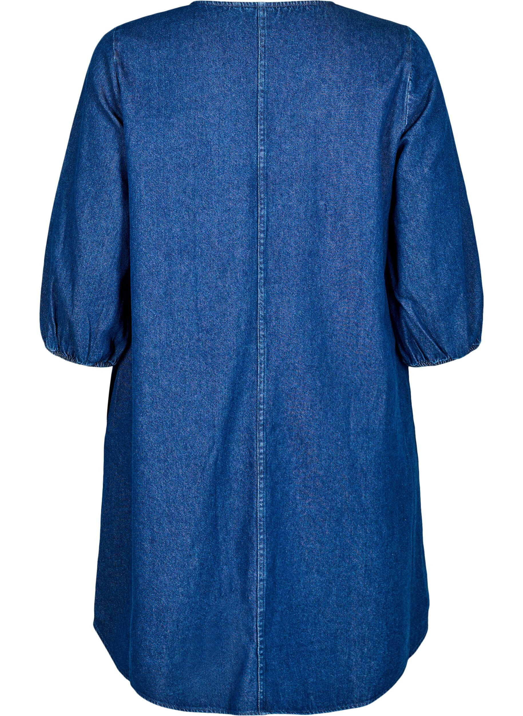 ZizziRobe courte en jean avec manches 3/4, Bleu, Packshot image number 1