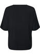 T-shirt de nuit en modal avec bande contrastante, Noir, Packshot image number 1