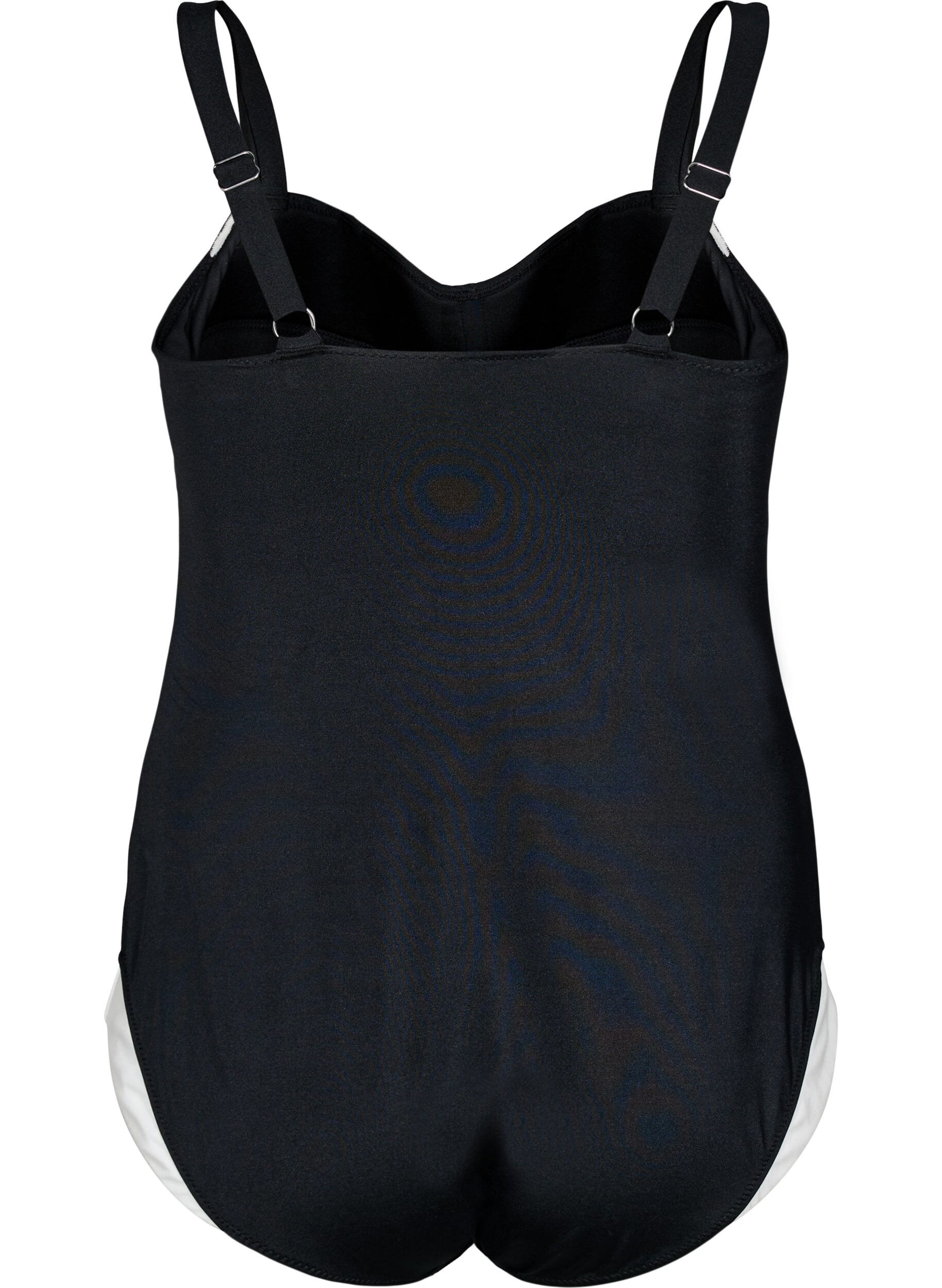 Zizzi Maillot de bain avec rembourrage et d&eacute;tails contrast&eacute;s, Noir, Packshot image number 1
