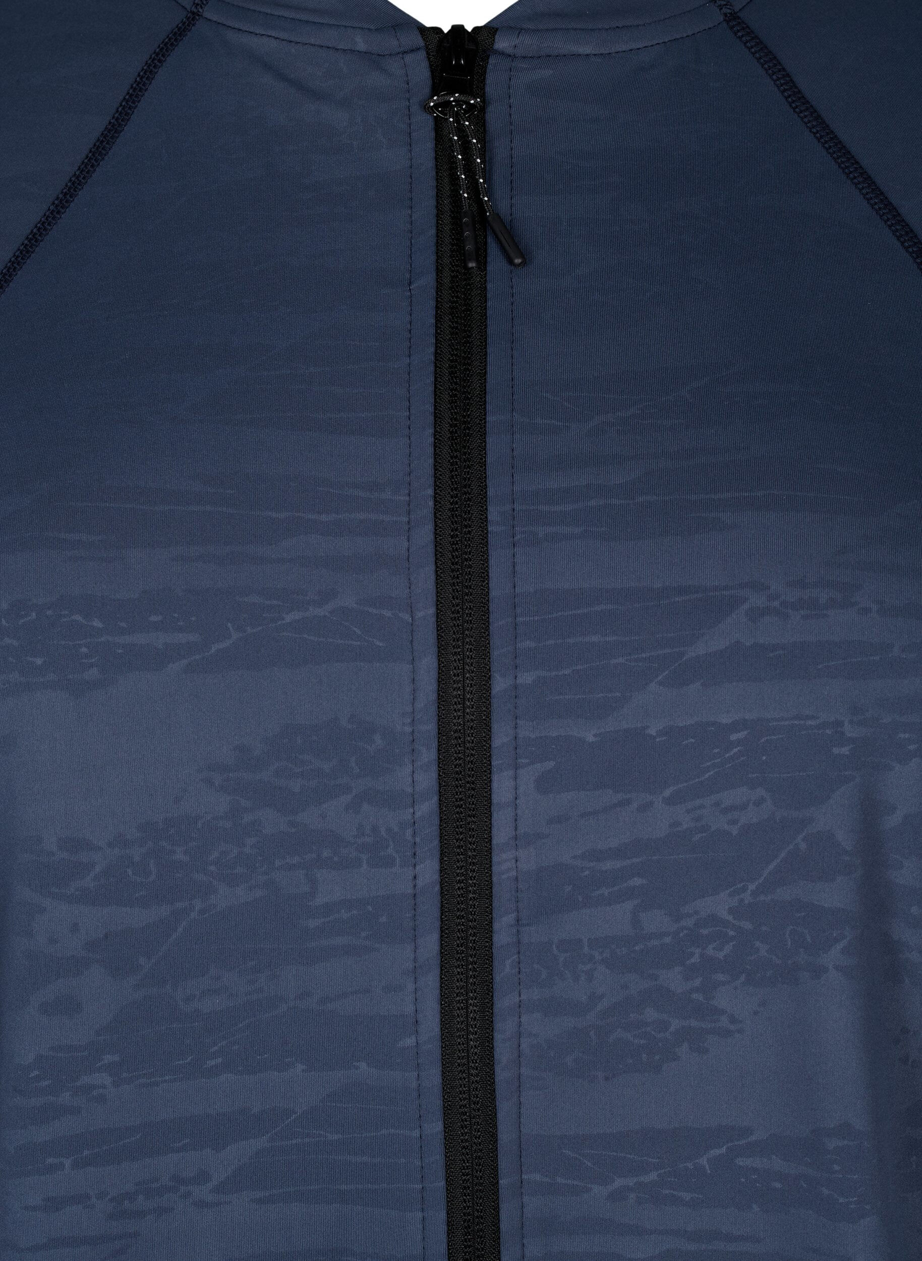 Zizzi  Chemisier d'entra&icirc;nement avec fermeture &eacute;clair, Mood Indigo, Packshot image number 2