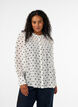 Blouse en viscose &agrave; col &agrave; volants, Blanc, Model image number 0