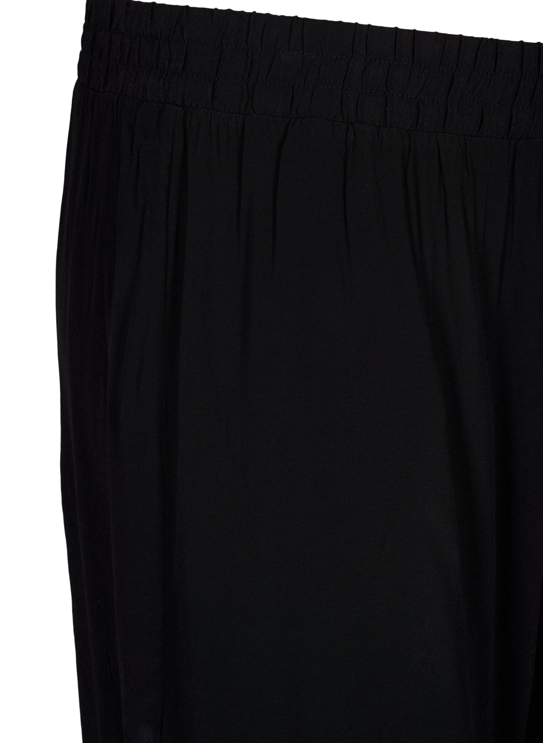 Zizzi Short ample en viscose, Black, Packshot image number 2
