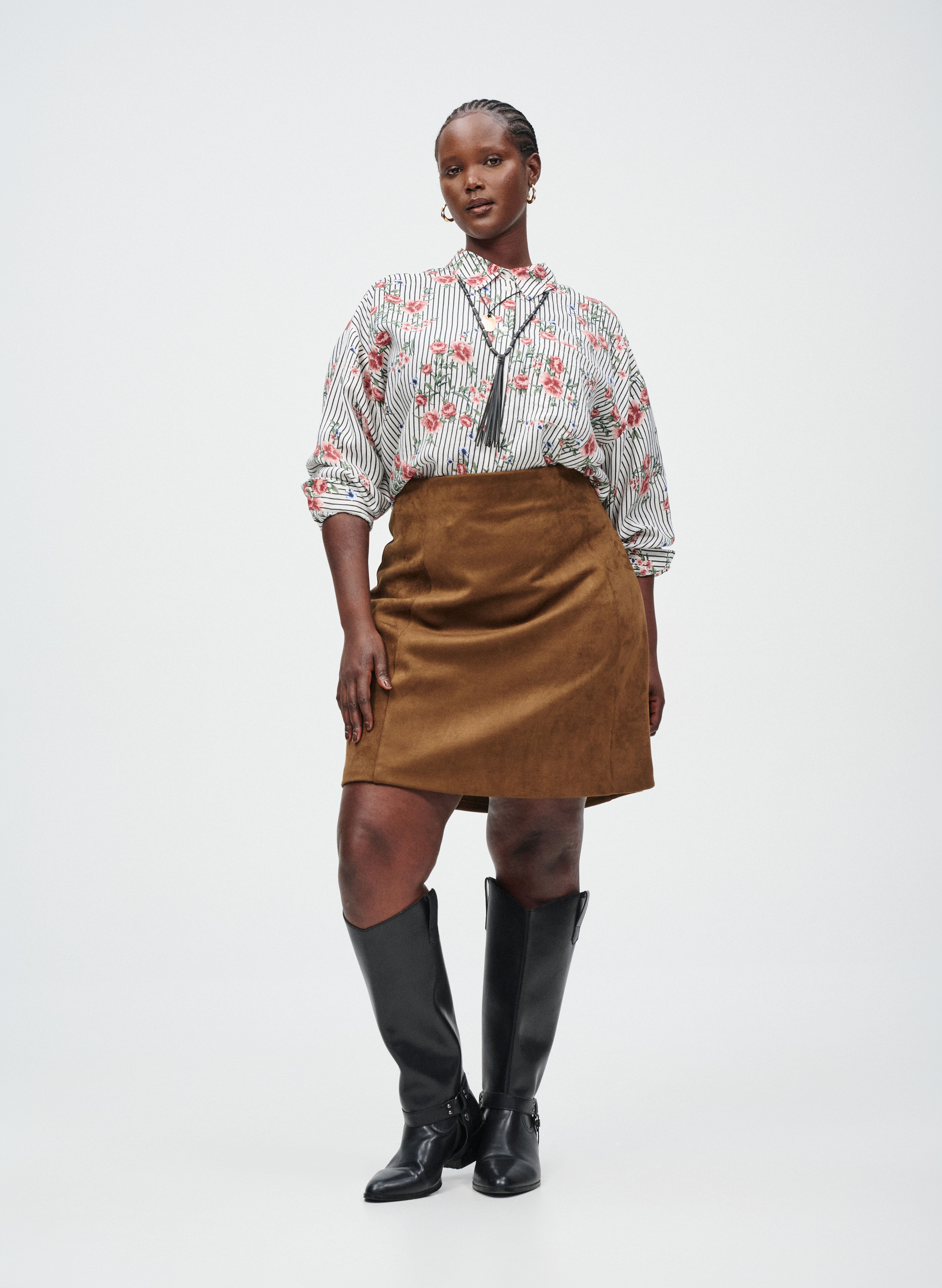 Chemise &agrave; imprim&eacute; floral, , Model