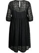 Robe en dentelle avec manches 3/4	, Black, Packshot image number 1