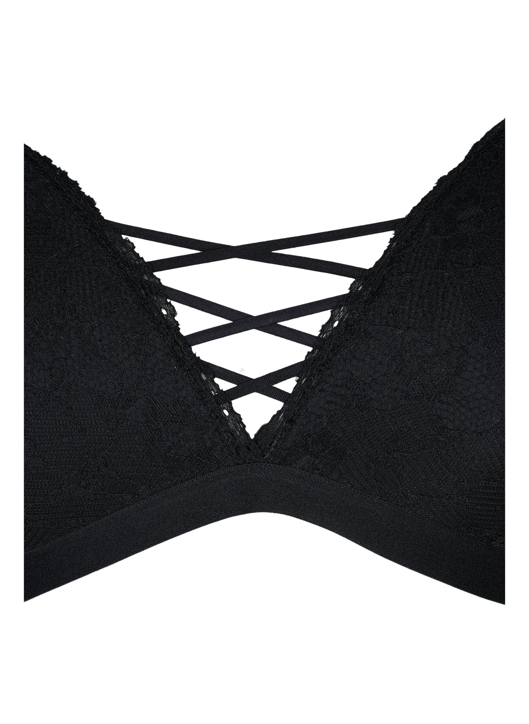 Zizzi Soutien-gorge en dentelle rembourr&eacute;, Black, Packshot image number 2