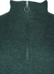 FLASH - Pull en tricot avec col haut et fermeture éclair, Vert foncé, Packshot image number 2