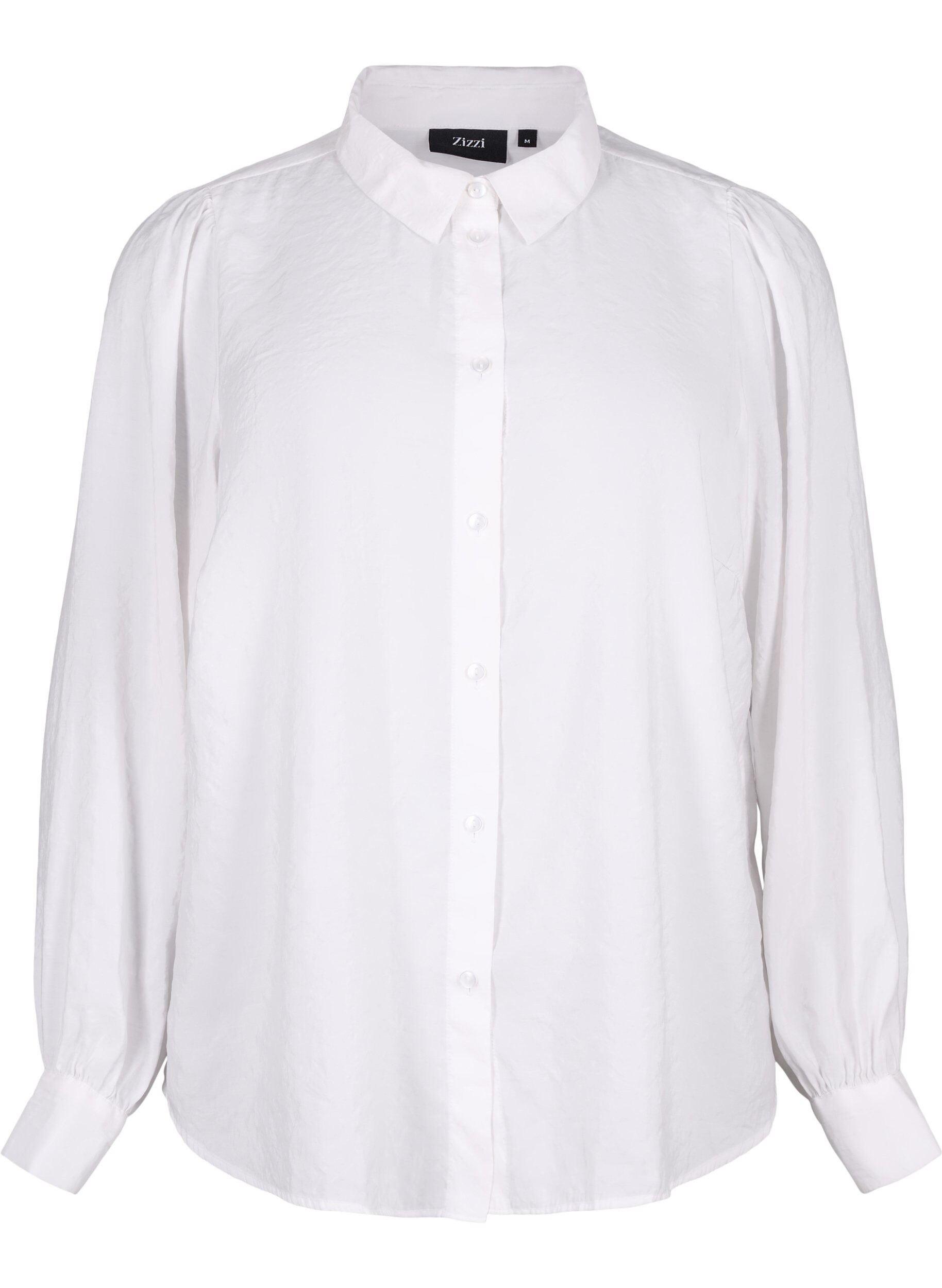 Zizzi Chemise &agrave; manches longues en Modal TENCEL&trade;, Bright White, Packshot image number 0