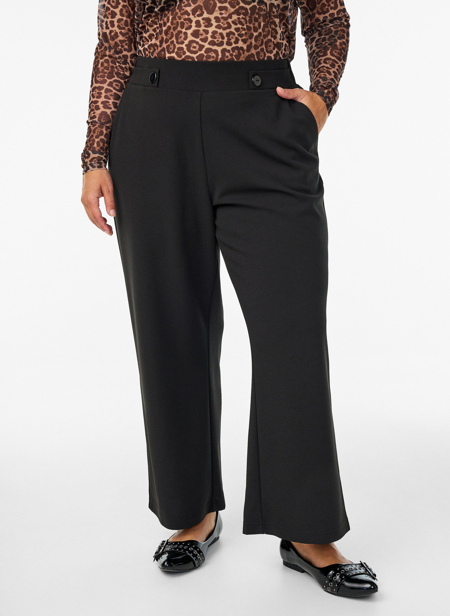 ZizziPantalon ample avec poches, Noir, Model image number 2
