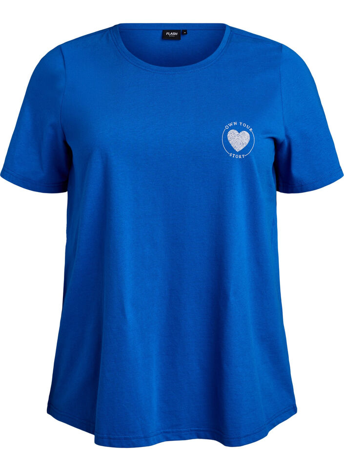 T-shirt imprim&eacute;, Bleu, Packshot image number 0